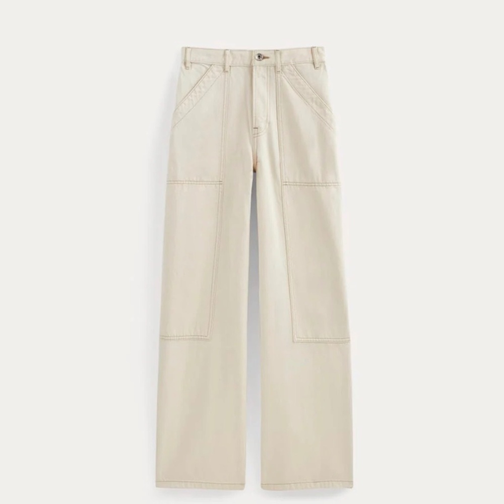 Everlane Carpenter Cream Wide Leg Jeans Size 29